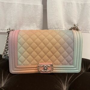 Rainbow Chanel boy bag
